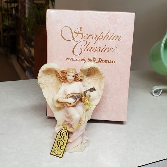 Seraphim Angels Lydia Winged Poet Vintage 1995 #63664 Roman Inc - Picture 5 of 7